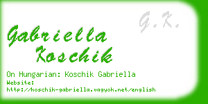 gabriella koschik business card